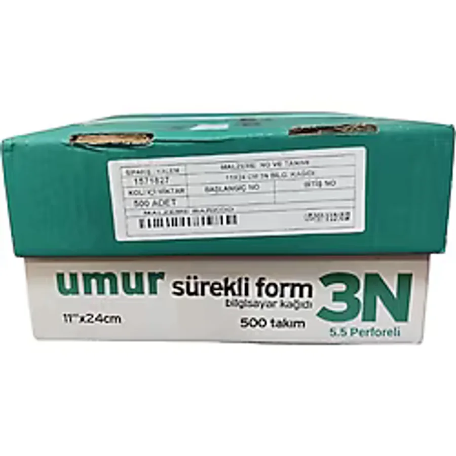 Umur Sürekli Form 11X24 3 Nüsha (5.5 Perforeli) 500 Lü