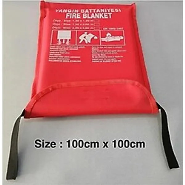 Ünalgrup 100X100 Cm Yangın Battaniyesi Alev Boğucu Fiberglas Acil Durum Söndürme Battaniyesi