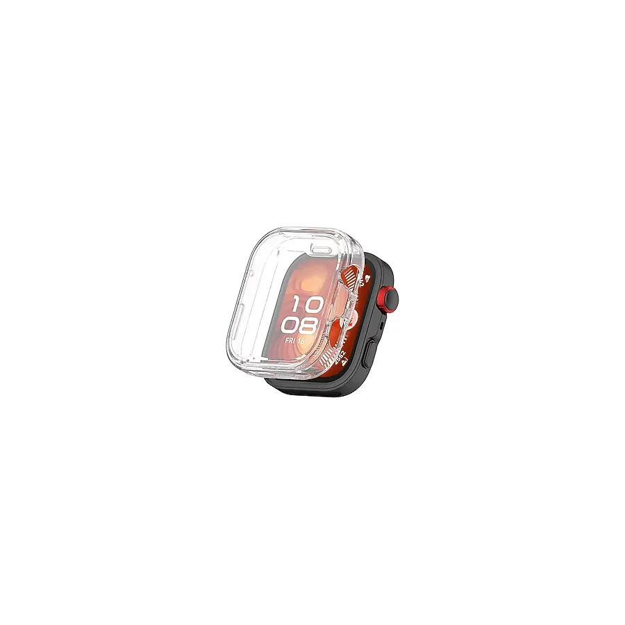 UnDePlus Huawei Watch Fit 5 ile uyumlu Silikon Parlak Renkli Ekran Koruyuculu Kasa Koruyucu (Fit/Fit2/Fit3 Uyumlu Değildir) Renksiz
