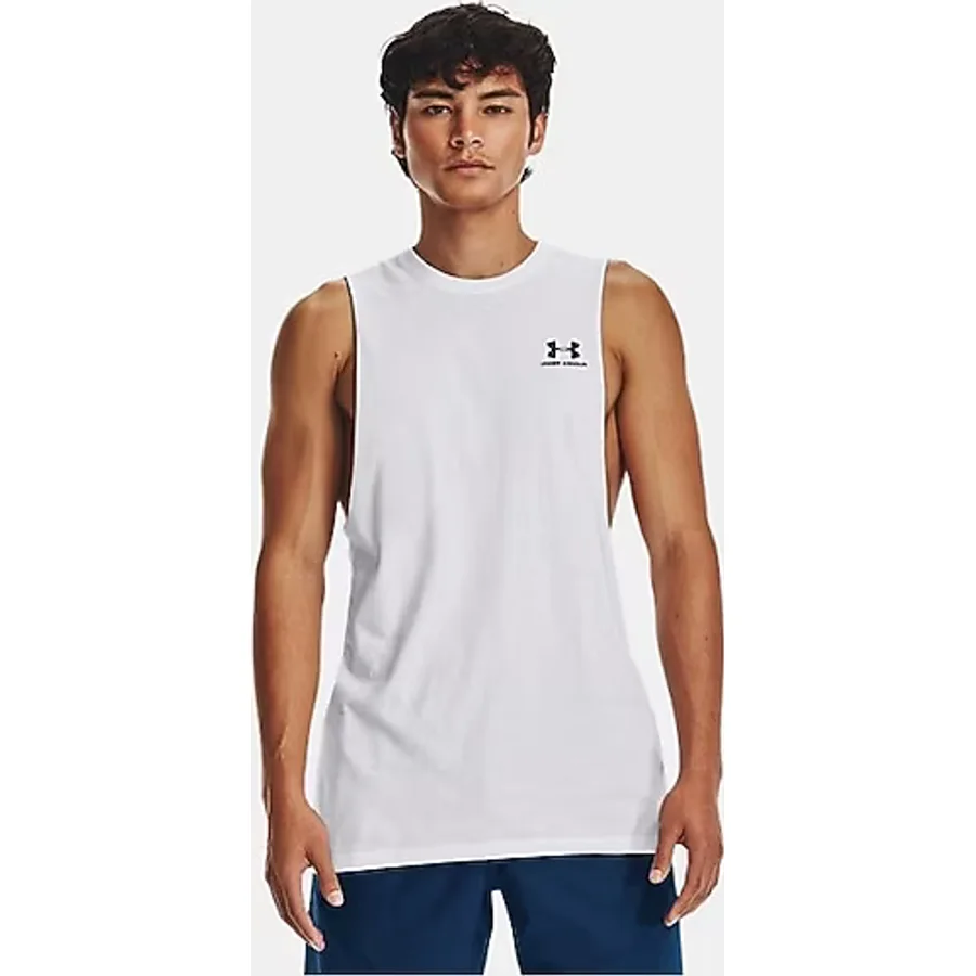 Under Armour 1329286 Ua Left Chest Cut Off Tank Siyah Erkek Atlet