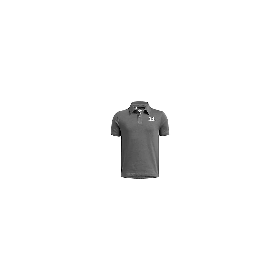 Under Armour Icon 1387073-025 Gri Kısa Kollu Polo Yaka Çocuk Tişört