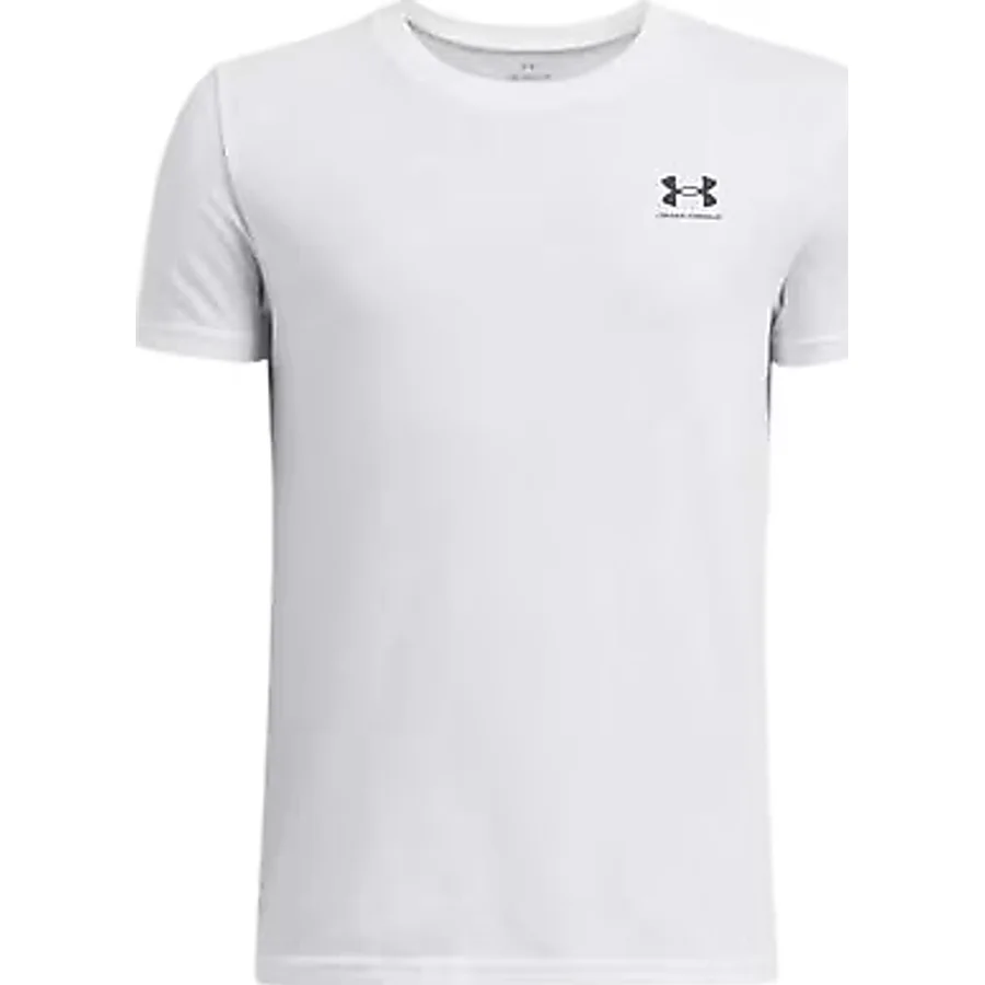 Under Armour Sportstyle LC 1389962-100 Beyaz Kısa Kollu Bisiklet Yaka Çocuk Tişört