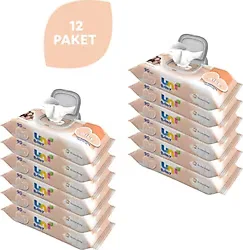 Uni Baby Aile 90 Yaprak 12'li Paket Islak Mendil