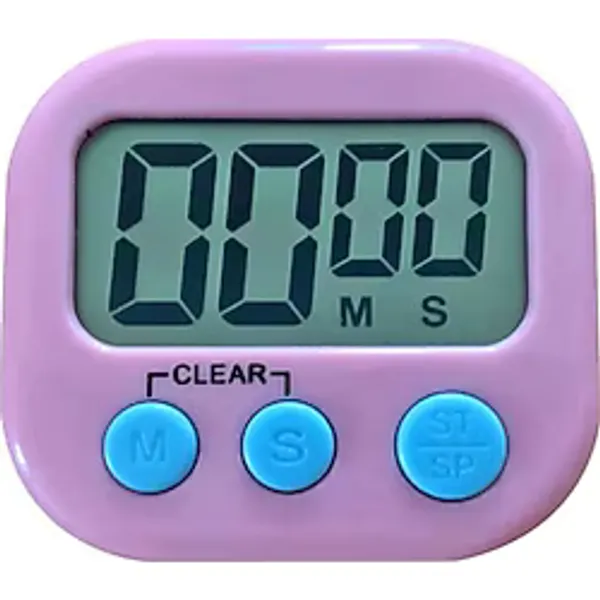 Unichrome Dijital Ekranlı Alarmlı Mıknatıslı Mutfak Zamanlayıcı Kronometre Fırın Timer Lila