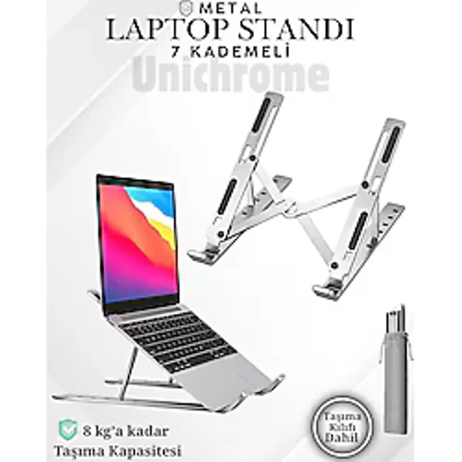 Unichrome Laptop Yükseltici Stand Ayarlanabilir Macbook Notebook Tablet Altlık Metal Dizüstü Bilgisayar Tutucu