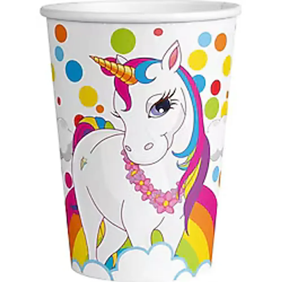 Unicorn Rainbow, Karton Bardak, 8 Adet