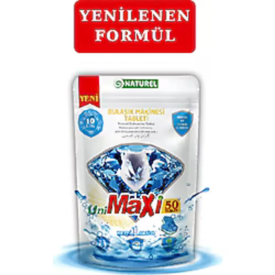 Unimaxi Naturel 50'li Bulaşık Makinesi Tableti