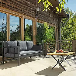Unimet Lalas Dk Metal Sofa Sedir 70X200 Üçlü Koltuk Siyah-Füme