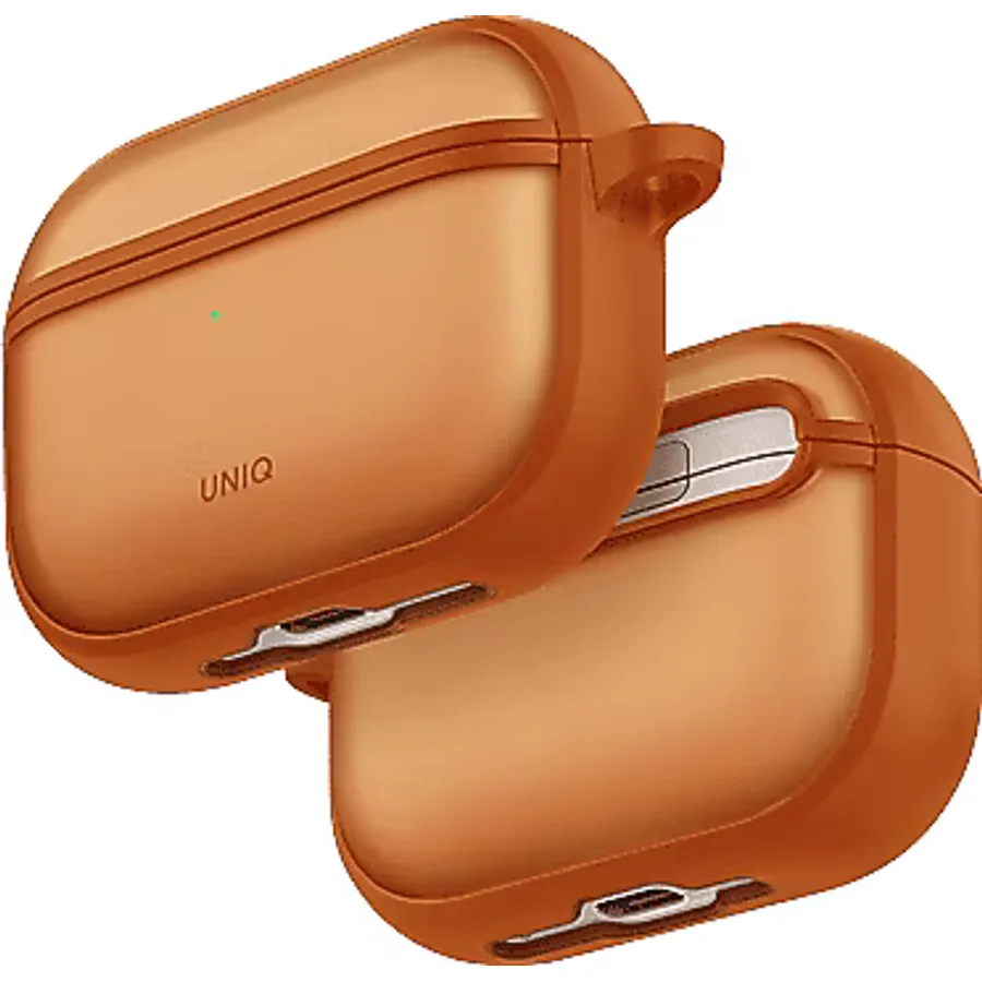 Uniq Veren Frosted Airpods Pro 3 (3.nesil) Hang Kulaklık Kılıfı - Turuncu