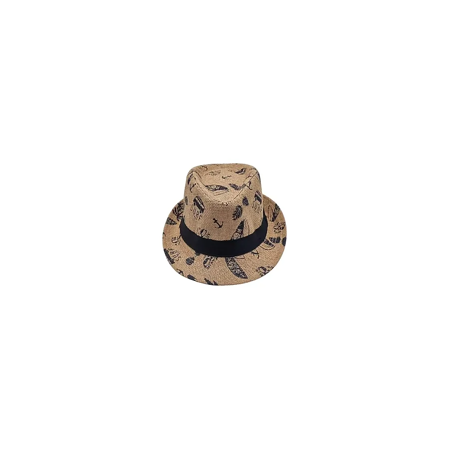 Uniquetrenders Unisex Çocuk 8 12 Yaş Hasır Fötr Şapka Camel