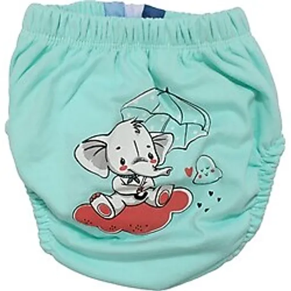 Unisex Su Yeşili Filli Baskılı Alıştırma Külodu