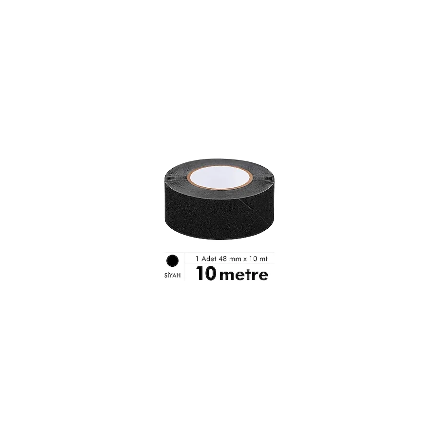 UniTape Siyah Merdiven/Zemin Kaydırmaz Bant 48 mm x 10 mt İç ve Dış Mekan