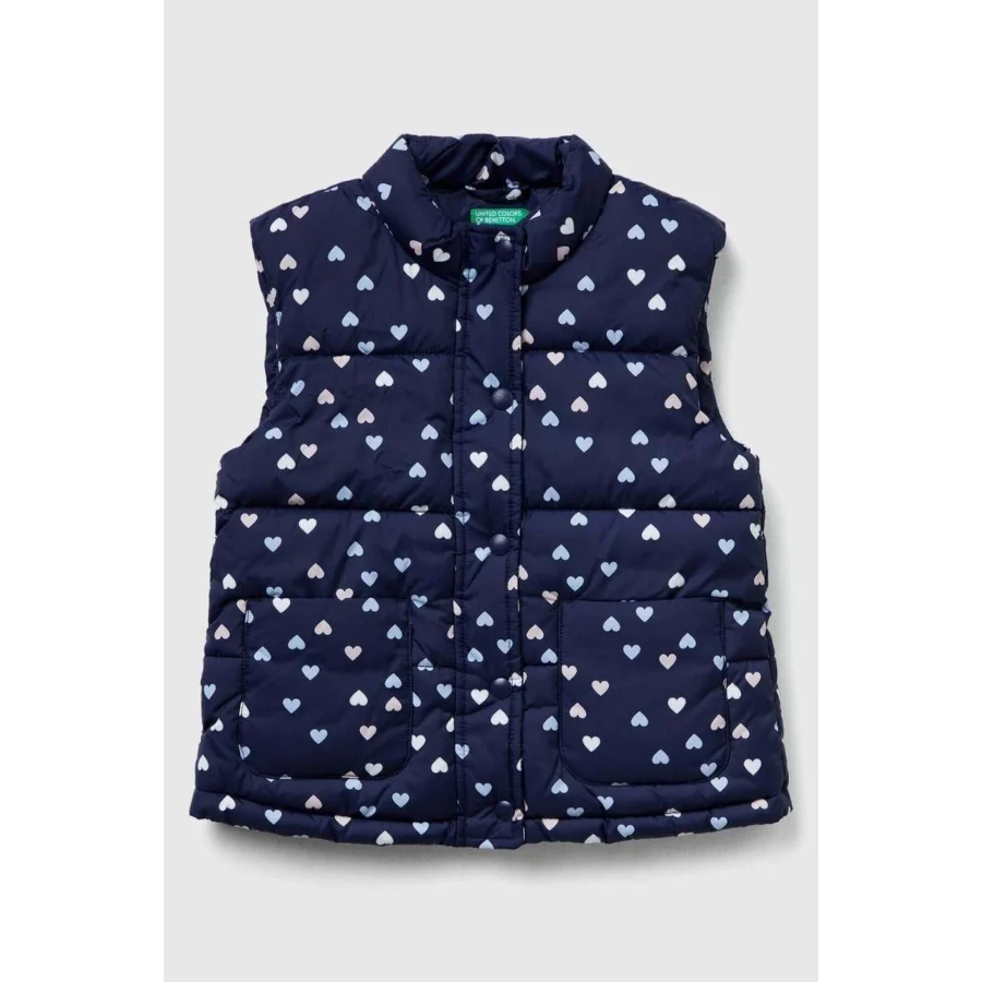United Colors Of Benetton Kız Bebek 2V3ygj00o-25K Desenli Yelek Lacivert