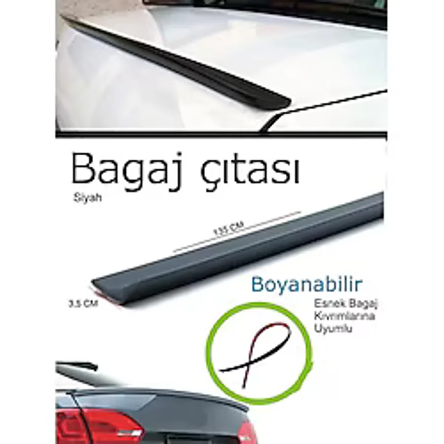 Universal M3 Spoyler Bagaj Üstü Rüzgarlık Sedan Araçlara