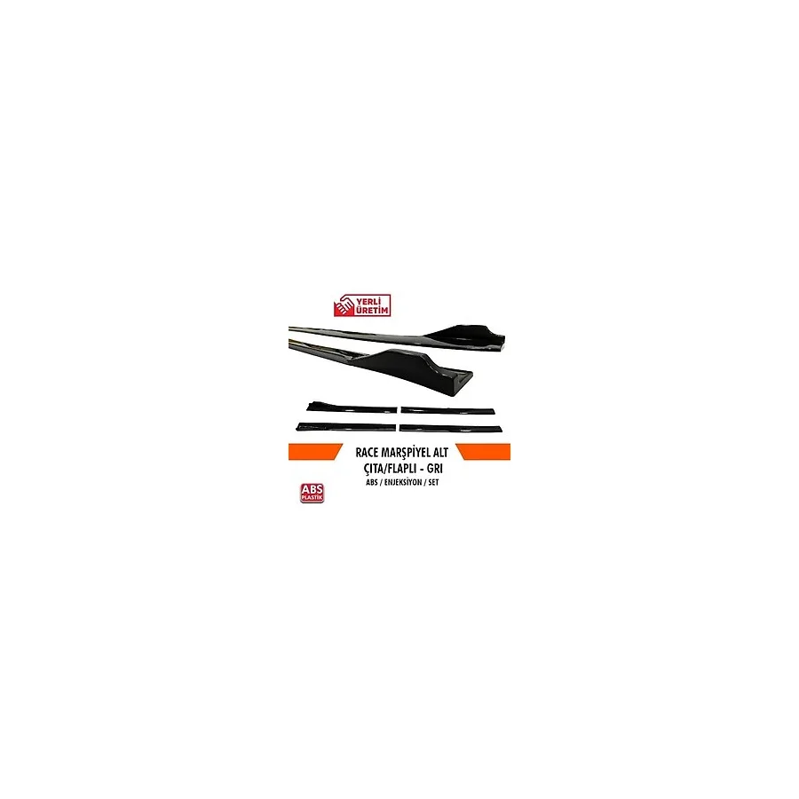 Üniversal Piano Black Kulaklı Flaplı Marşpiyel Lipi Bıçağı Gri