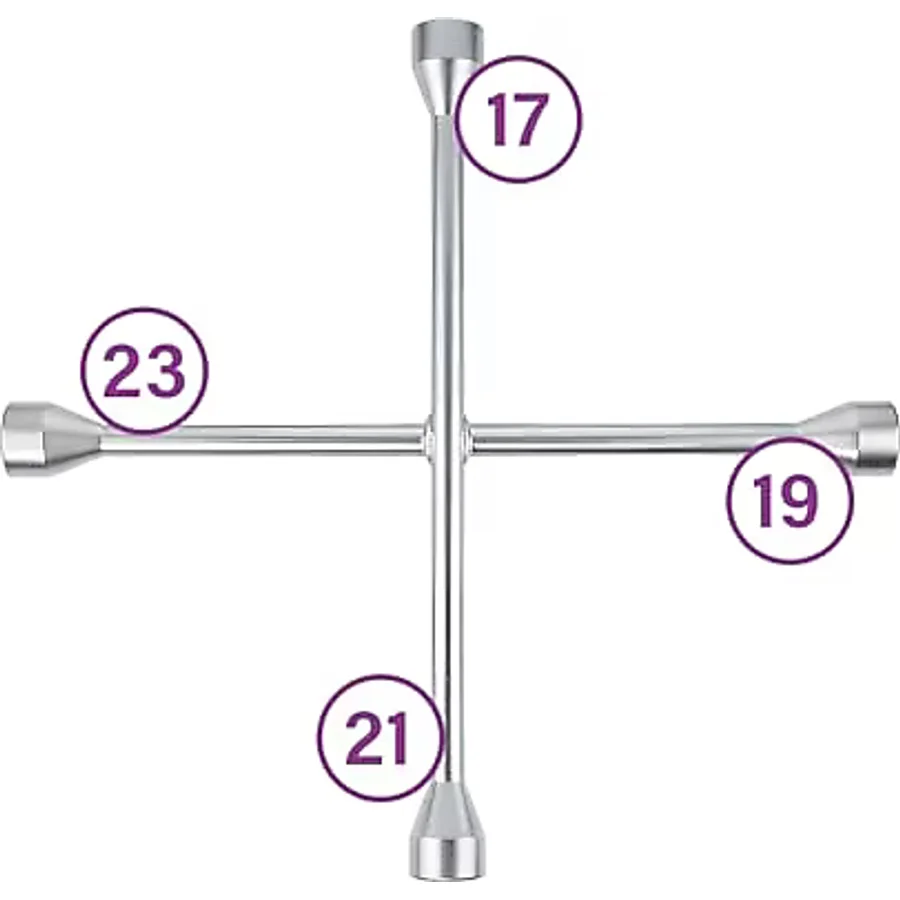 Universal Uyumlu İstavroz Bijon Anahtarı 4 Lü Ksa 17X19x21x23