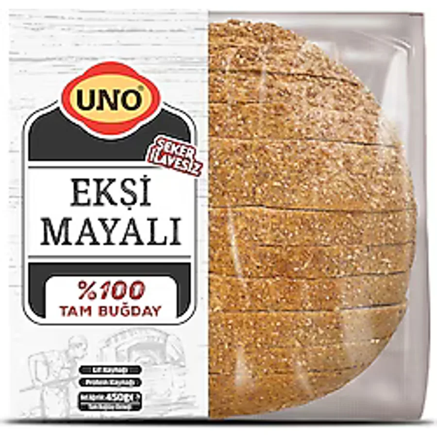 Uno Ekşi Mayalı 450 gr Tam Buğday Ekmeği