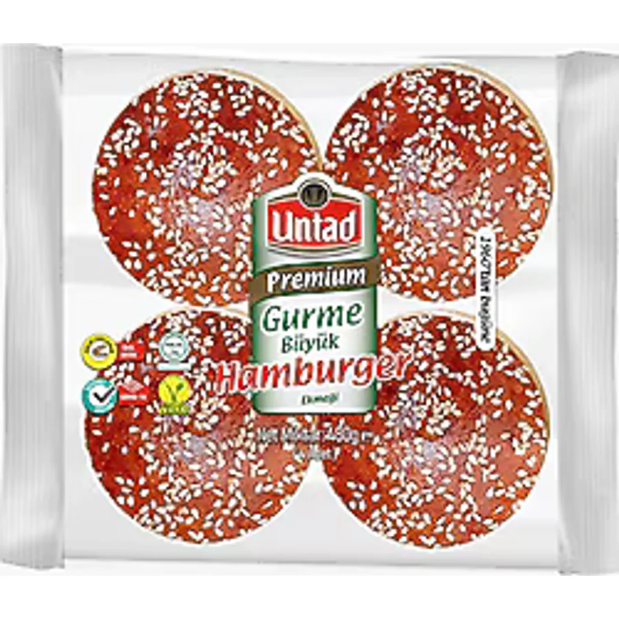 Untad Gurme Büyük Hamburger Ekmeği 480 gr