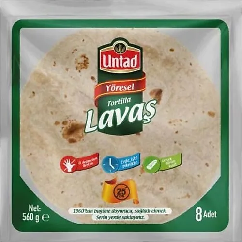 Untad Yöresel 560 gr Sade Tortilla Lavaş