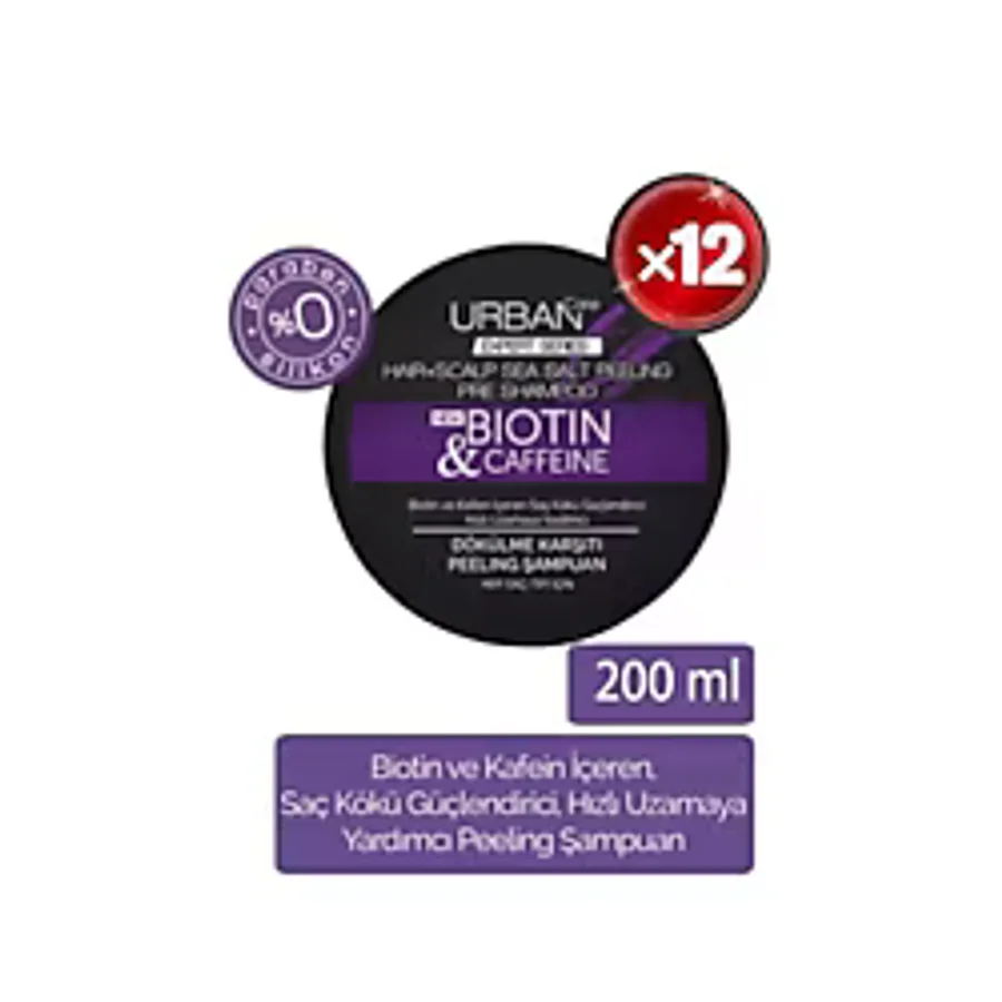 Urban Care Biotin & Caffeine 200 ml 12 Adet Peeling Şampuan