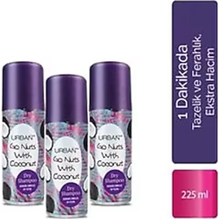 Urban Care Go Nuts With Coconut 200 ml 3 Adet Kuru Şampuan