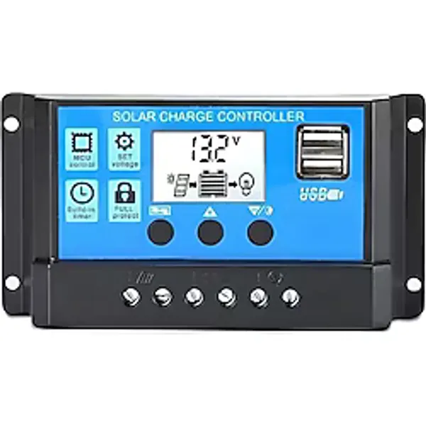 UreTech 20 A Amper Şarj Kontrol Cihazı 12/24V 20 Ah Özellikli Malzeme ile Güçlü Performans - Mavi