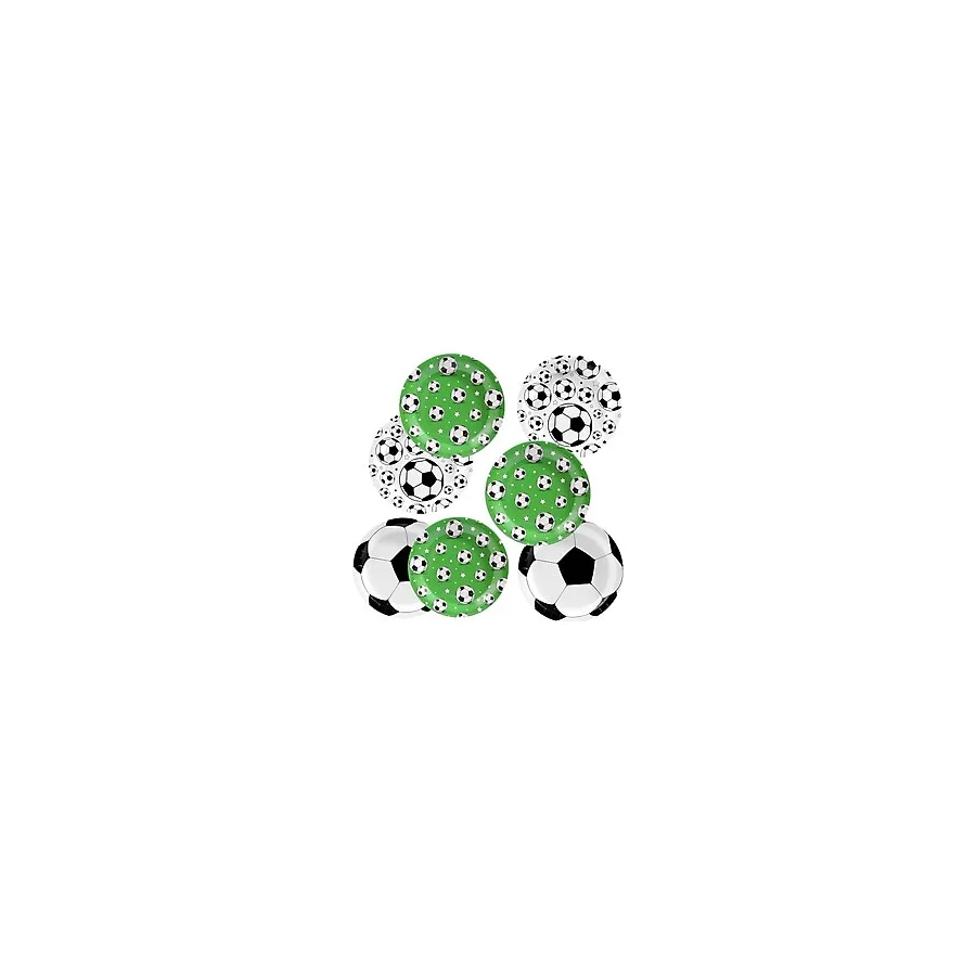UROINEPA Futbol parti dekorasyon malzemeleri 60 adet futbol plakaları futbol doğum günü tatlı yemek tabakları tek kullanımlık futbol temalı parti iyilik süslemeleri erkek bebek duş