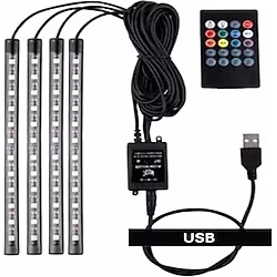 USB Ayak Altı Sese ve Müziğe Duyarlı Kumandalı LED