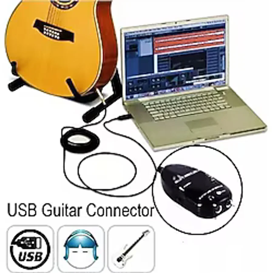 Usb Gitar Guitar Link Kablosu Çevirici Dönüştürücü