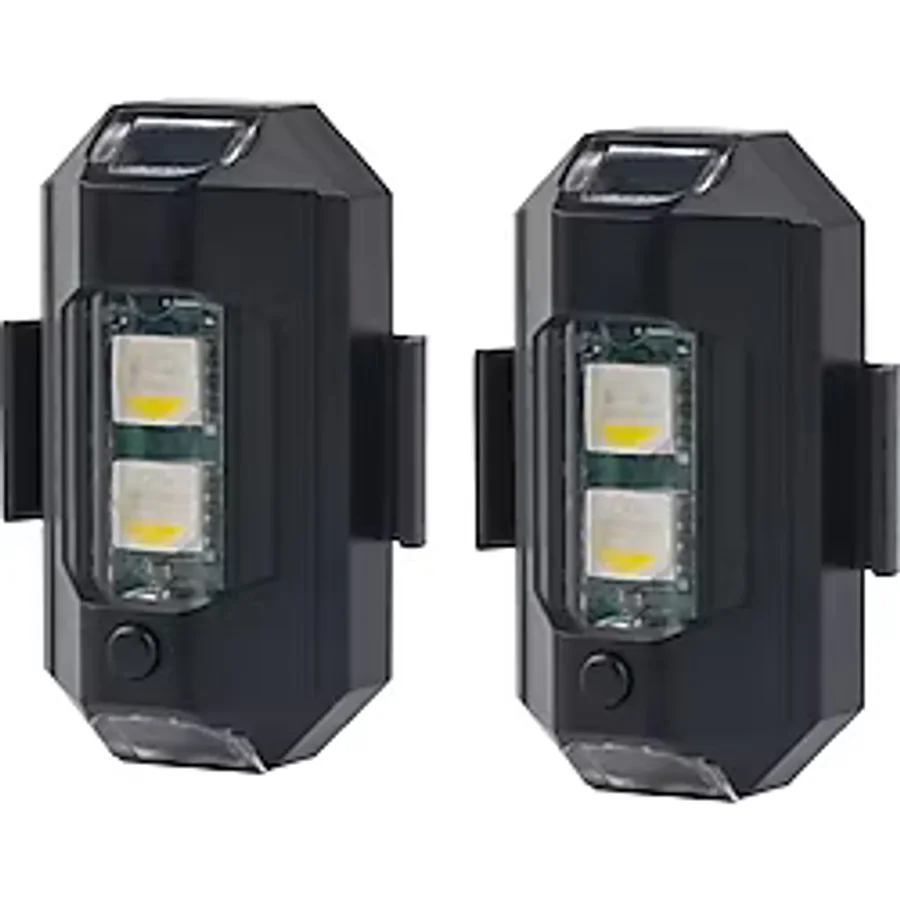 USB Şarjlı LED Bisiklet Arka Stop Uyarı İkaz Işığı 2 Adet Çok Renkli