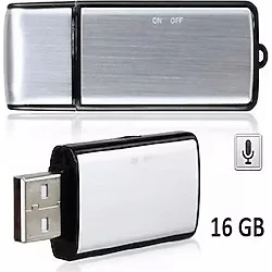 USB Ses Sensörlü Dijital 16 GB Mini Ses Kayıt Cihazı