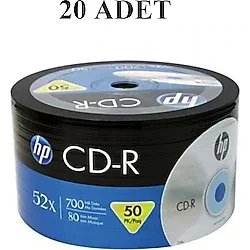 ÜSKÜDAR MARKET Hp Cd-r 700 Mb Boş Cd (20 Adet)