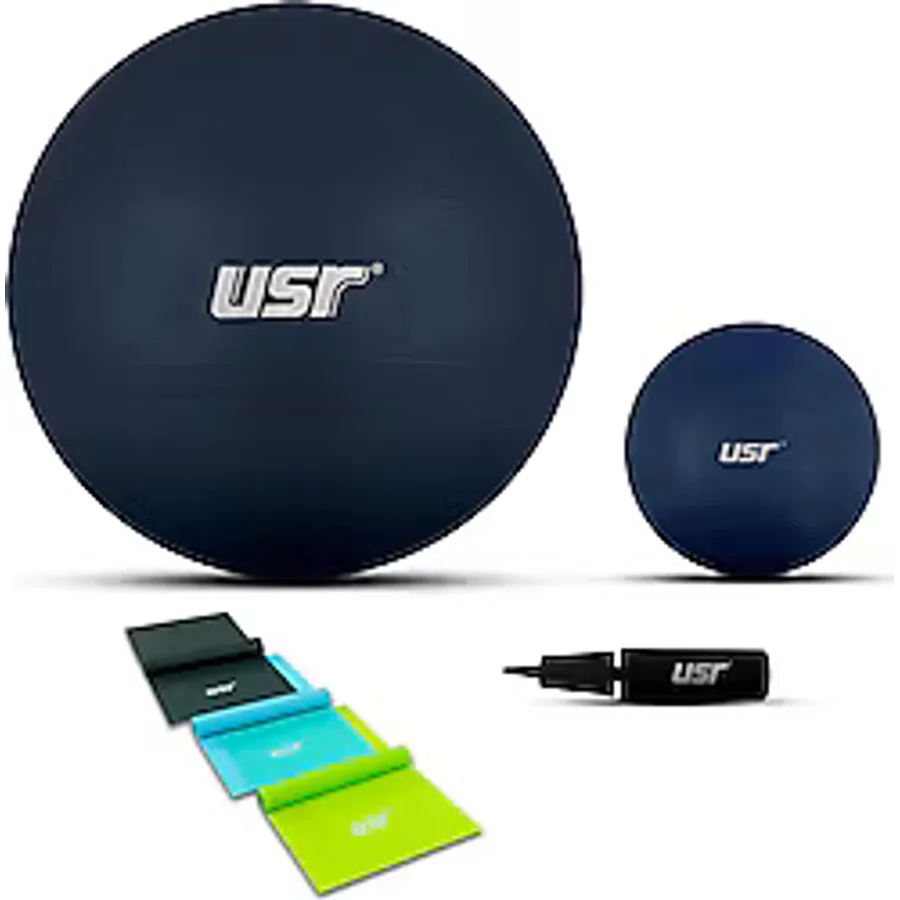 USR 20551BL 20+55 cm Pilates Topu + Pompası + 3 Lastik