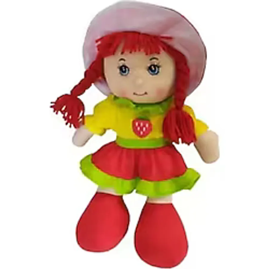 Üstün Bez Bebek Kırmızı Çilek Kız 40 Cm
