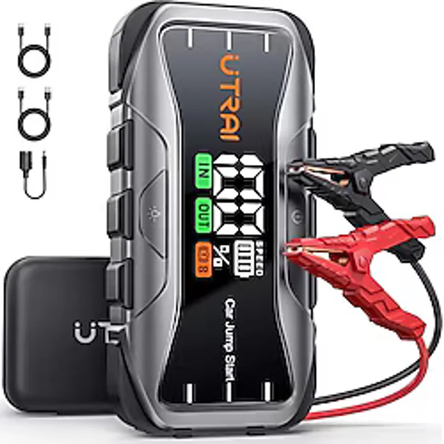 UTRAI Jstar JS10 27000mAh 6000A Bitmiş Akü Çalıştıran Jump Starter Taşınabilir Akü Takviye Cihazı + Taşıma Çantası (Çanta + 65W PD Powerbank + LED Lamba)