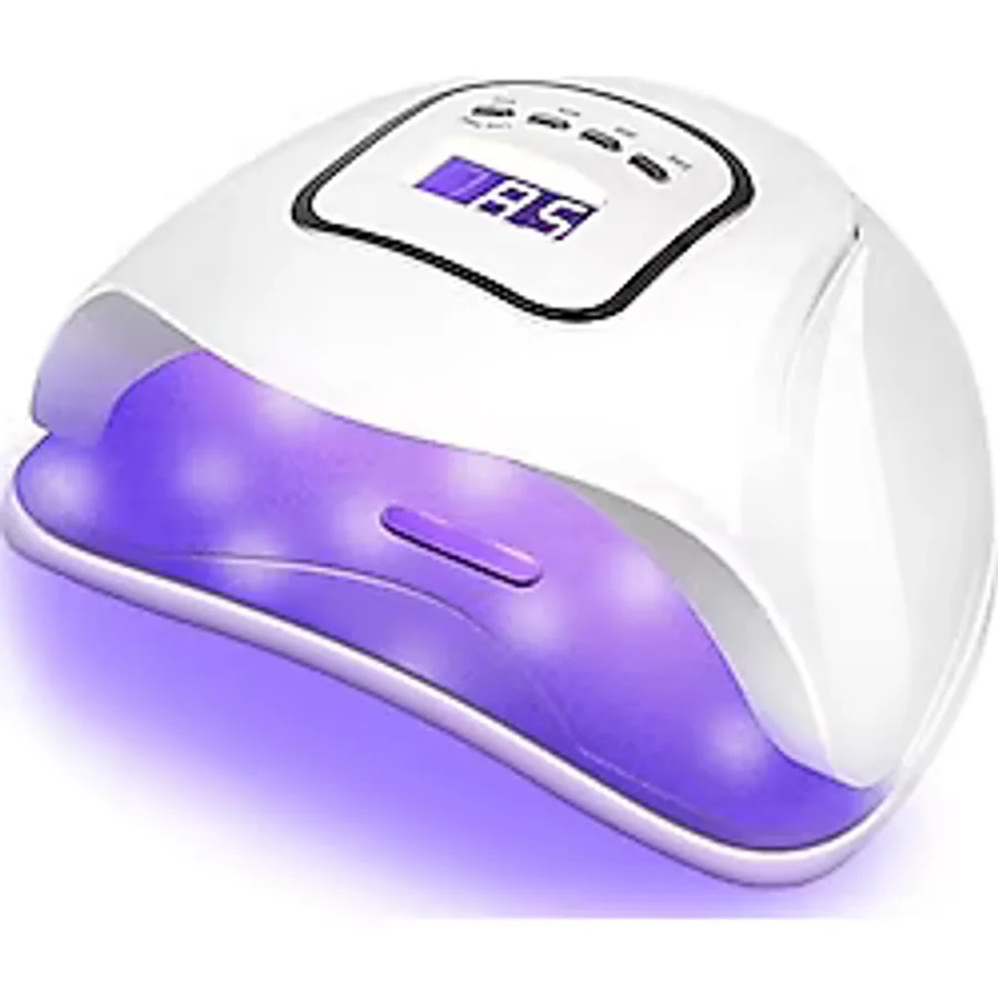 UV Kalıcı Oje Kurutma Makinesi, 45 Adet LED'li Hızlı Kurutma, LCD Ekranlı, Kalıcı Oje ve Protez Tırnak Kurutma, Güzellik Merkezi, Kuaför ve Ev İçin Uygun UV Kalıcı Oje Tırnak Kurutma Makinesi