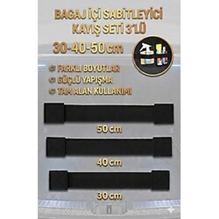 UYDEE Bagaj Toplayıcı Bagaj Düzenleyici Bagaj Organizeri Bagaj Lastiği Elastik Bagaj Sabitleyici 3 Lü Set