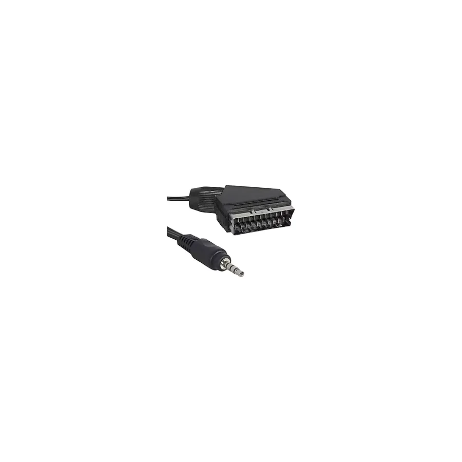Uydu Alıcısı Av Kablo (0,5.1,2 Mm) Stereo Erkek-Scart Kablo 45 Cm Kısa Jack (Tivibu İçin)