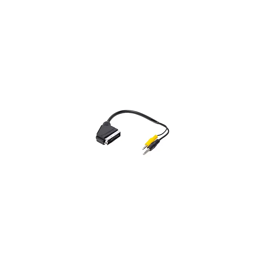 UYDU ALICISI AV KABLO 3.5 MM STEREO ERKEK/SCART KABLO 35 CM UZUN VE KISA JACK BİR ARADA NEXT 64 AV
