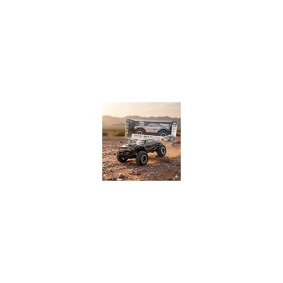 Uzaktan Kumandalı Büyük Boy Şarjlı 1:8 Ölçek Off Road Rock Crowler 48X24X8CM Ebatı - Gri - Siyah