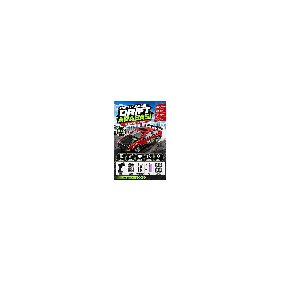 Uzaktan Kumandalı Drift Arabası Racing Car Drift - Işıklı Ful Drift Araba RC Araba - RC Araç
