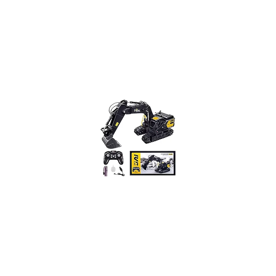 Uzaktan Kumandalı Full Fonksiyon Hareketli Excavator 2.4ghz Iş Makinesi Oyuncak Ekskavatör Çok Renkli