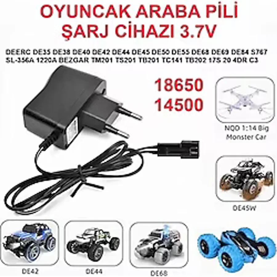 Uzaktan Kumandalı Oyuncak Araba Pili Şarj Cihazı Helikopter Yat Tank Drone 14500 - 18650