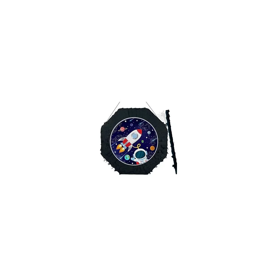 Uzay Astronot Roket Pinyata 42cm + Sopası Doğum Günü Eğlencesi Pinyata Patlatma Partisi