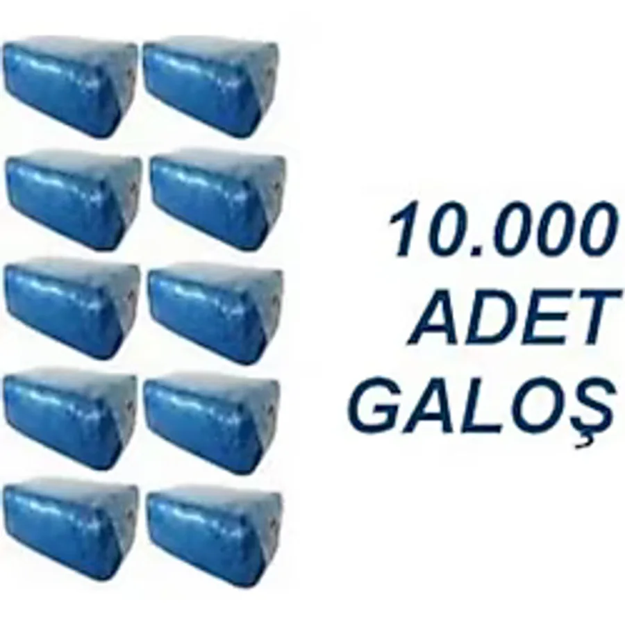 Vakumlu Ambalajında Mavi Galoş 1000 x 10 Paket 10.000 Adet