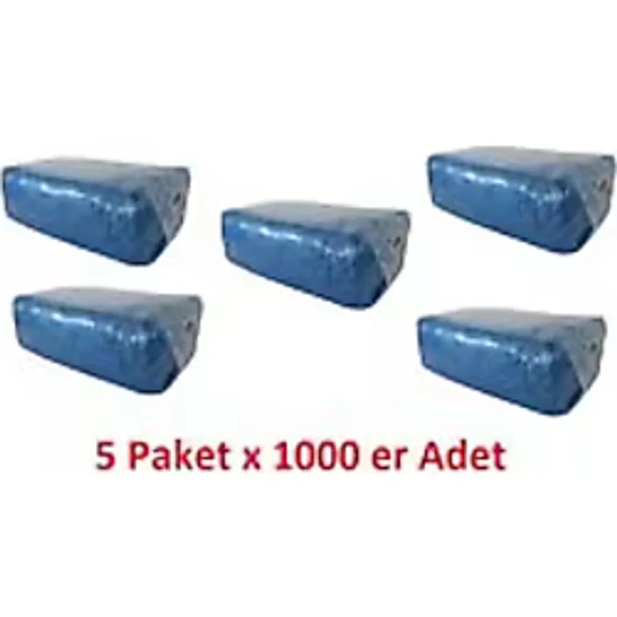 Vakumlu Ambalajlı Mavi Galoş 1000 x 5 Paket (5000 Adet)