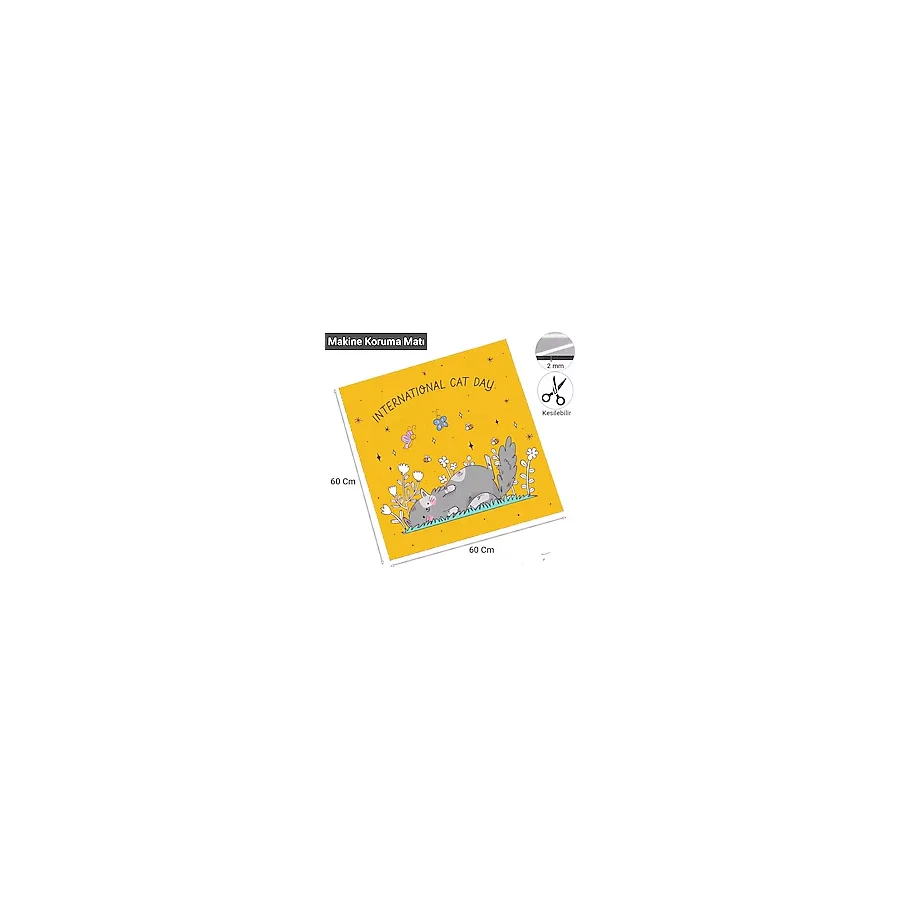 Valerine Life Çamaşır Kurutma Makinesi Örtüsü Matı Kaymaz Sıvı Geçirmez Koruyucu Yıkanır Ped 60x60cm