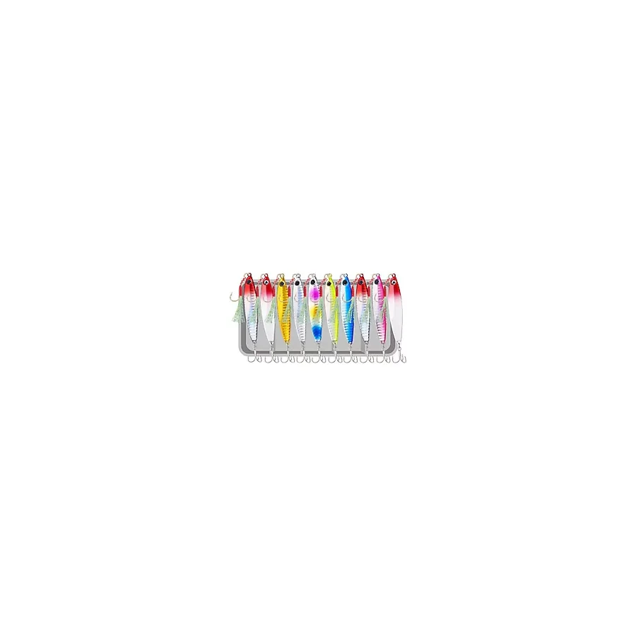 Valkyrie 10 Adet 10Gr 4.8Cm Kutulu Metal Rapala Jig Seti Balik Olta Yemi Ispanyol Oltasi