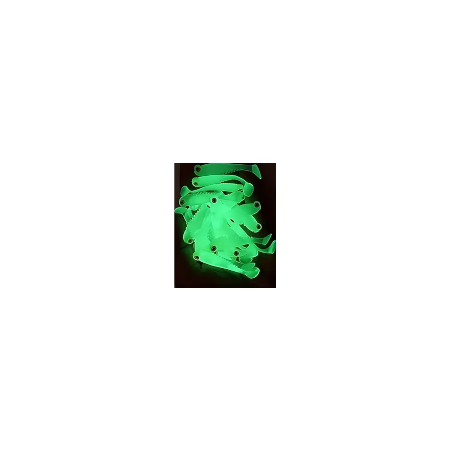 Valkyrie 20 Adet Fosforlu Silikon Balık Yemi 5Cm - Gece Parlayan Glow Yapay Yem (Soft Lure)