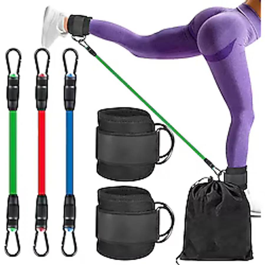 Valkyrie 6 Parça Baldır Kalça Bacak Direnç Tansiyon Lastiği Pilates Yoga Destekleyici Egzersiz Seti